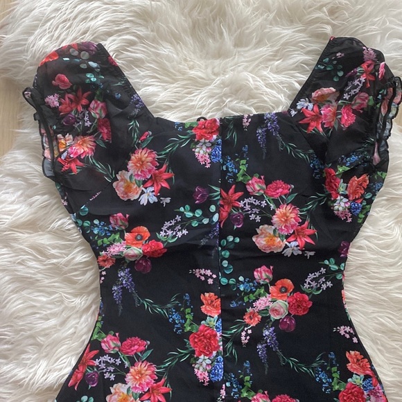 Dollskill Floral Black Mesh Dress - Picture 5 of 6